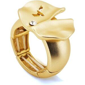 Women Enna's Heart Knot Ring Big Freshwater Pearl Hypoallergenic Look Luxury